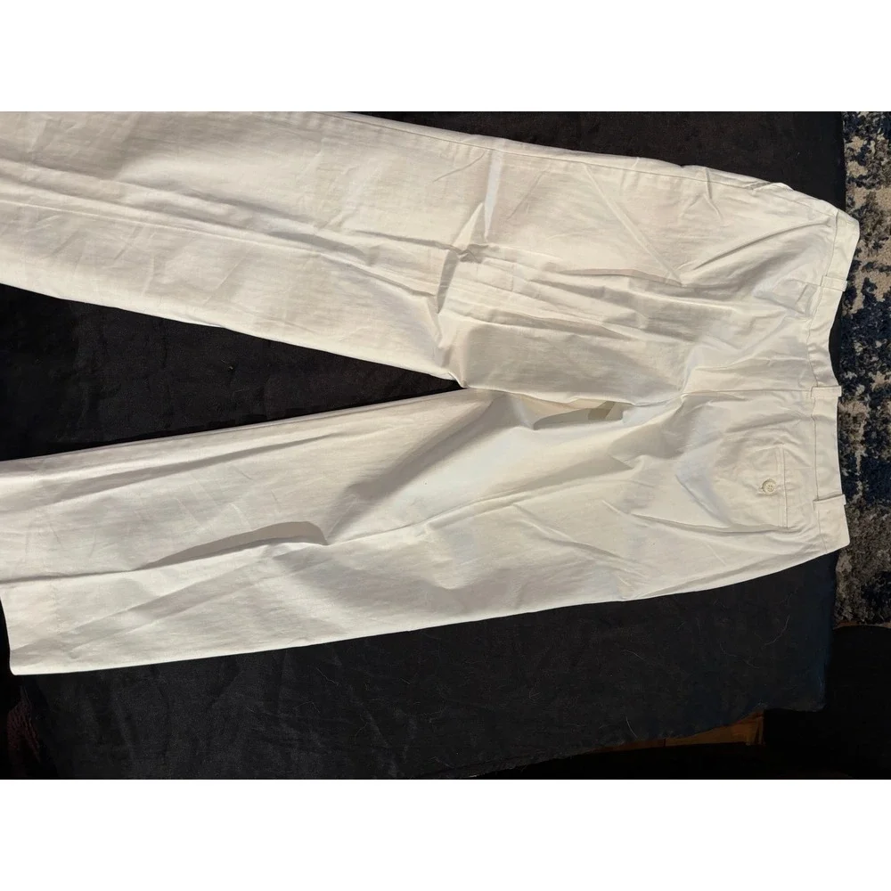 Evan-Picone Womens White‎ Stretch Wide Leg Dress Pants Trousers Size 12 Cotton